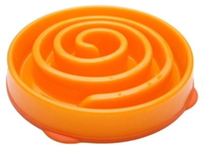 Merkloos Slo-Bowl Feeder Mini Coral Spiraal Oranje 22X22X5 CM - 0031 Shop