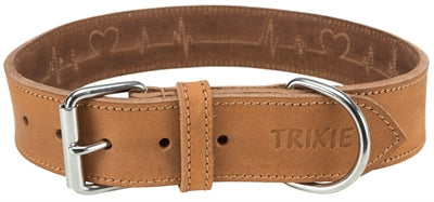 Trixie Halsband Hond Rustic Vetleer Heartbeat Bruin - 0031 Shop