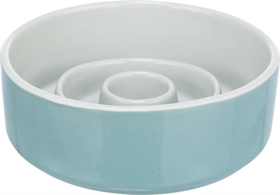 Trixie Voerbak Slowfeeding Keramiek Grijs / Blauw - 0031 Shop